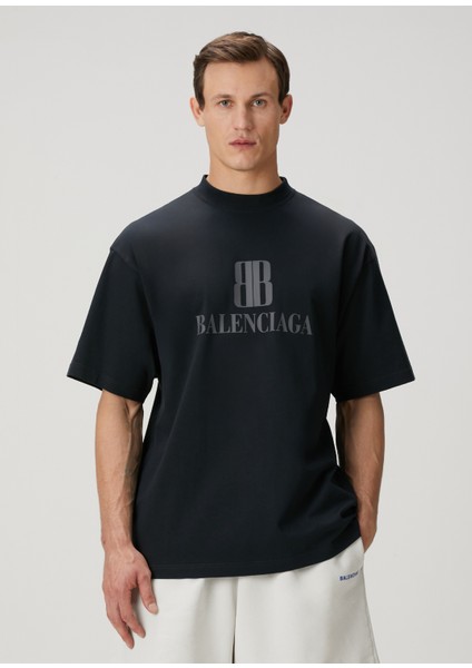 Nano Bb Siyah Logo Baskılı T-Shirt