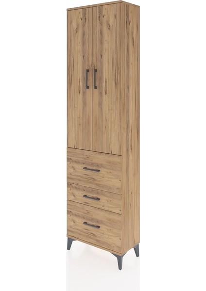 Arges Dolap 2 Raflı 3 Çekmeceli Tek Askılı 60X30X221 Çam-Çam modelleri
