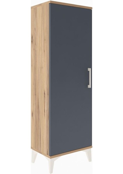 Arges Dolap Tek Kapaklı Tek Askılı 44X30X134 Çam-Antrasit fiyatları