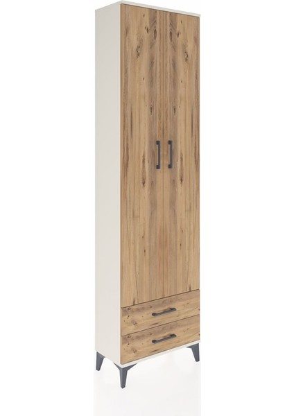 Arges Dolap 3 Raflı 2 Çekmeceli Tek Askılı 60X30X221 Aytaşı-Çam fiyatları