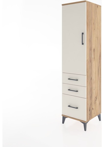 Hyperion Dolap 2 Raflı 3 Çekmeceli Tek Kapaklı 44X44X182 Çam-Aytaşı modelleri