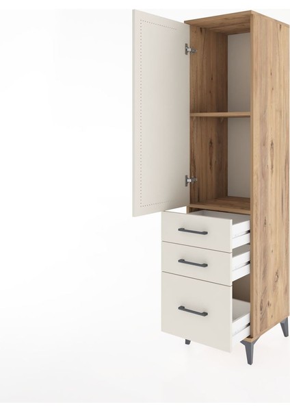 Hyperion Dolap 2 Raflı 3 Çekmeceli Tek Kapaklı 44X44X182 Çam-Aytaşı fırsatları