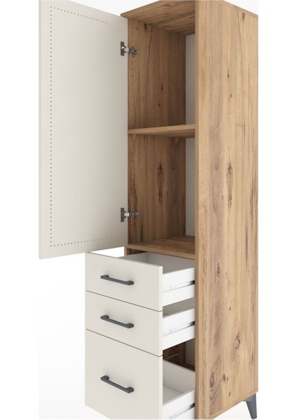 Hyperion Dolap 2 Raflı 3 Çekmeceli Tek Kapaklı 44X44X182 Çam-Aytaşı indirimleri