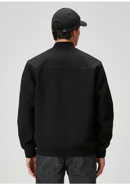 Siyah Twill Bomber Mont indirimleri