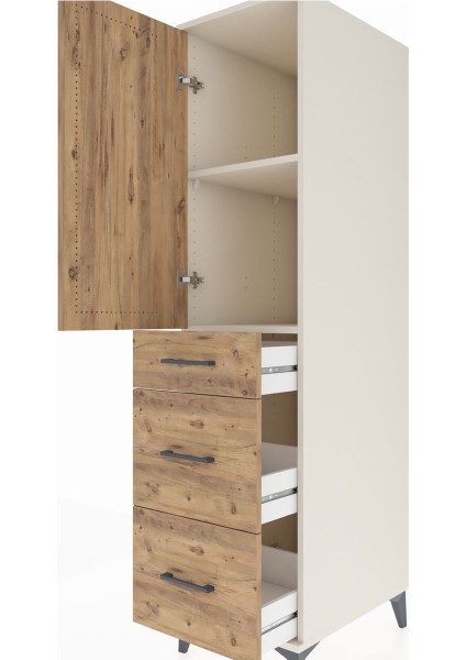 Kronos Dolap 2 Raflı 3 Çekmeceli Tek Kapaklı 44X59X182 Aytaşı-Çam indirimleri