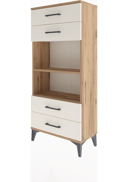 Arges Dolap 2 Raflı 4 Çekmeceli 60X30X134 Çam-Aytaşı modelleri