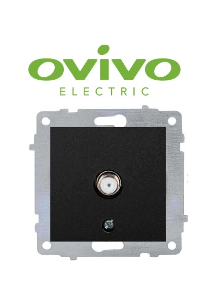 Metalik Siyah Telefon Prizi Numeris Çerçevesiz Grano - Priz ve Anahtar Için Uyumlu Çerçeve fiyatları