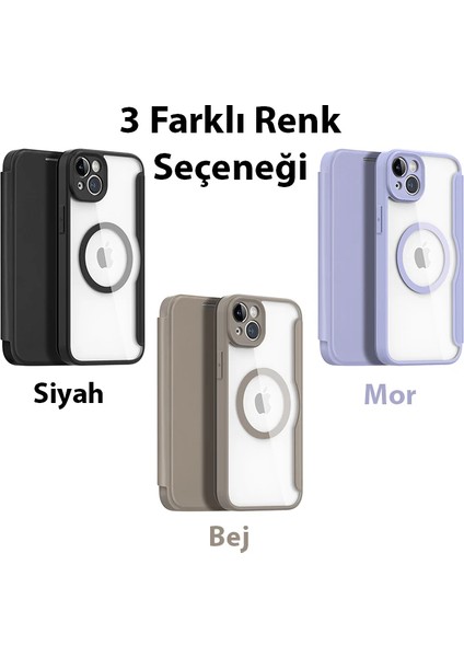 Dux Ducis iPhone 14 Plus 6.7 Kılıf Skin x Pro Series Magsafe Kapaklı Kılıf Folio CASE-(1903) modelleri