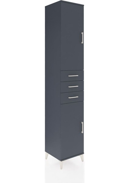Hyperion Dolap 4 Raflı 3 Çekmeceli 2 Kapaklı 44X44X243 Antrasit-Antrasit fiyatları