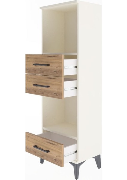 Arges Dolap 2 Raflı 3 Çekmeceli 44X30X134 Aytaşı-Çam fırsatları