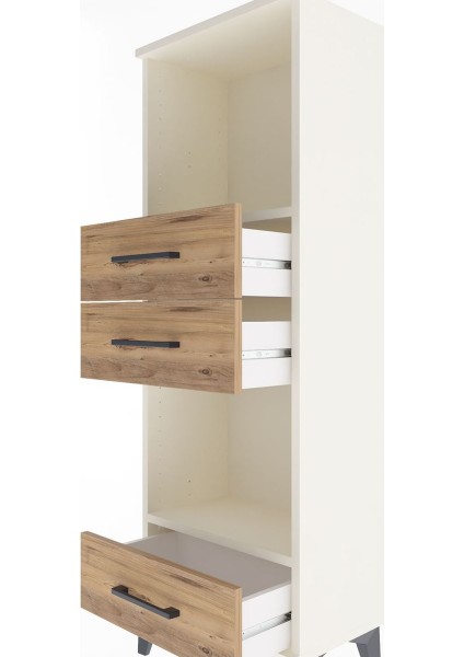 Arges Dolap 2 Raflı 3 Çekmeceli 44X30X134 Aytaşı-Çam indirimleri