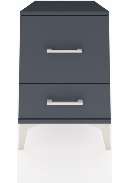 Kronos Komodin 2 Çekmeceli 44X59X64 Antrasit-Antrasit