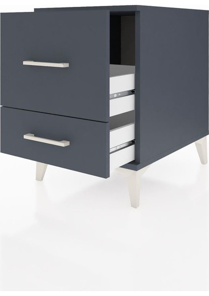 Kronos Komodin 2 Çekmeceli 44X59X64 Antrasit-Antrasit fırsatları