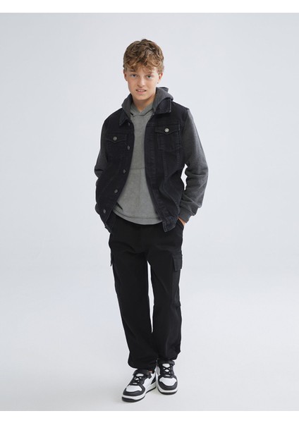 Yeni Sezon Beli Lastikli Erkek Çocuk Kargo Jogger Pantolon