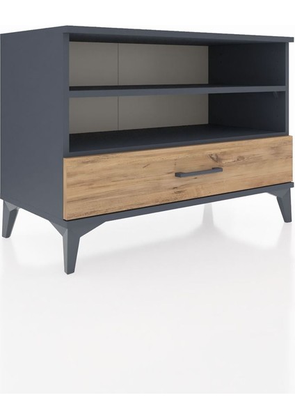 Hyperion Şifonyer 2 Raflı Tek Çekmeceli 88X44X64 Antrasit-Çam fiyatları