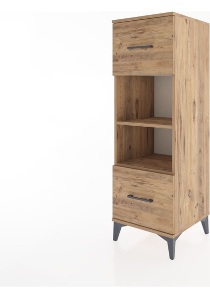 Hyperion Dolap 2 Raflı 2 Çekmeceli 44X44X134 Çam-Çam modelleri