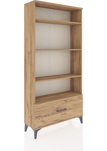 Arges Dolap 4 Raflı Tek Çekmeceli 88X30X182 Çam-Çam fiyatları