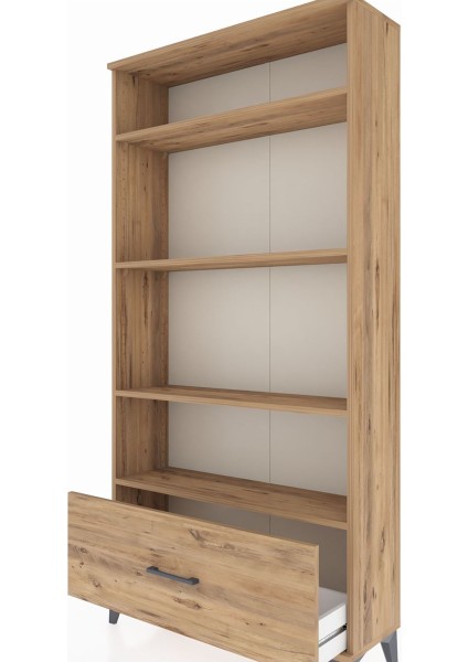 Arges Dolap 4 Raflı Tek Çekmeceli 88X30X182 Çam-Çam indirimleri