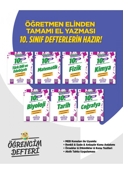 10. Sınıf Öğrencim Defteri Ful Set. Tamamı El Yazmalı !!!