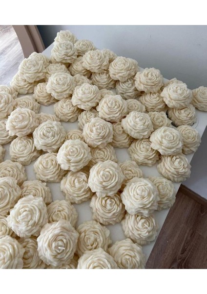 25 Adet Dekoratif Şakayık Çiçeği Kokulu Mum-Çiçek Mum- Hediyelik Mum - Söz-Nişan-Nikah-Düğün-Davet