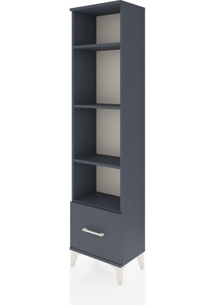 Arges Dolap 4 Raflı Tek Çekmeceli 44X30X182 Antrasit-Antrasit modelleri