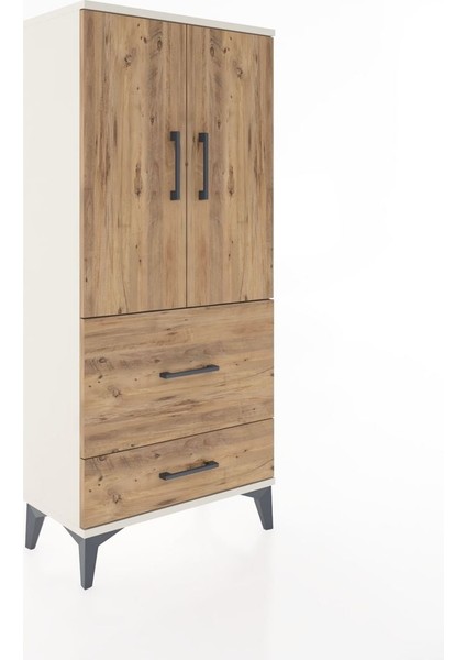 Hyperion Dolap Tek Raflı 2 Çekmeceli 2 Kapaklı 60X44X134 Aytaşı-Çam fiyatları