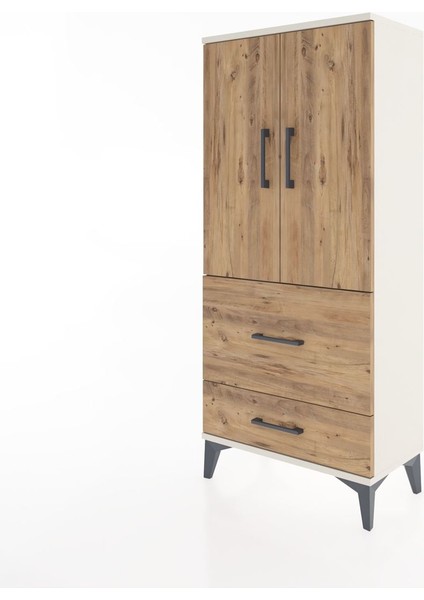 Hyperion Dolap Tek Raflı 2 Çekmeceli 2 Kapaklı 60X44X134 Aytaşı-Çam modelleri