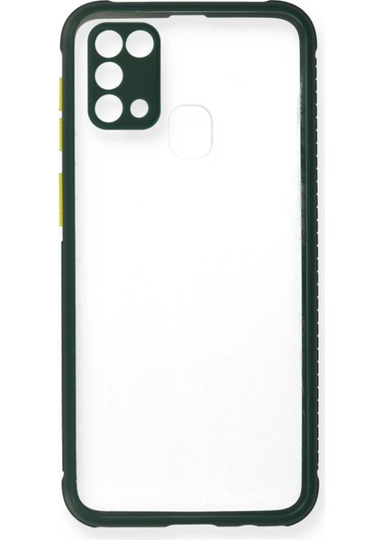 CPT16 Samsung Galaxy M31 Kılıf Miami Şeffaf Silikon - Koyu Yeşil fiyatları