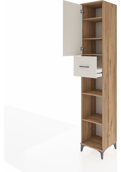 Hyperion Dolap 5 Raflı Tek Çekmeceli Tek Kapaklı 44X44X243 Çam-Aytaşı fırsatları