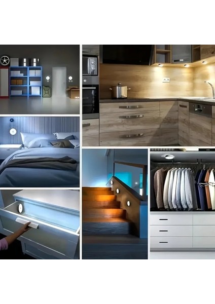 Hareket Sensörlü USB Şarjlı Renkli LED Işık Lamba, Pratik ve Şık Aydınlatma Için Ideal indirimleri