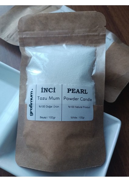 Incı Tozu Beyaz Mum Sonsuzluk Tozu Mum Doğal Mum 20 Adet Fitil ile Pearl Powder Candle 100GRAM fiyatları