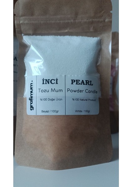 Incı Tozu Beyaz Mum Sonsuzluk Tozu Mum Doğal Mum 20 Adet Fitil ile Pearl Powder Candle 100GRAM indirimleri