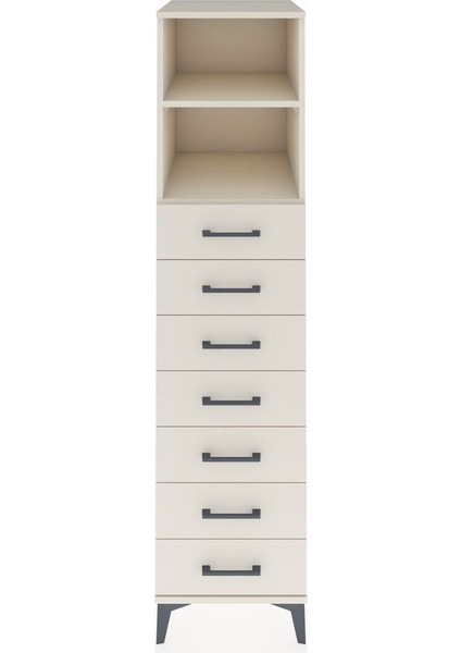 Kronos Dolap 2 Raflı 7 Çekmeceli 44X59X182 Aytaşı-Aytaşı