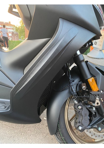 Motosiklet Araba Koruyucu Karbon Desenli Siyah Rks RZ250S Uyumlu Zontes modelleri