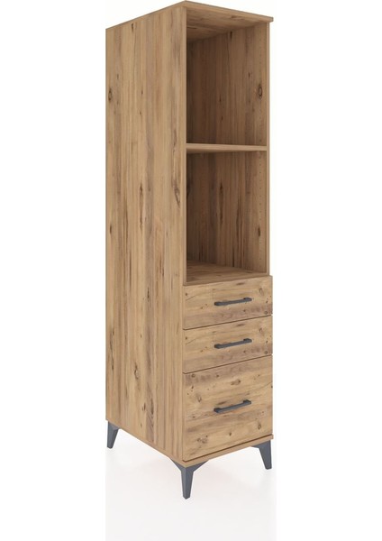 Kronos Dolap 2 Raflı 3 Çekmeceli 44X59X182 Çam-Çam fiyatları