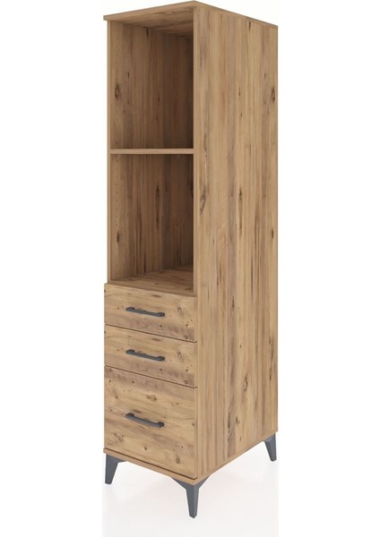 Kronos Dolap 2 Raflı 3 Çekmeceli 44X59X182 Çam-Çam modelleri