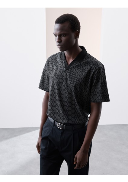 Saf Pamuklu Supima® Desenli Polo T-Shirt fiyatları