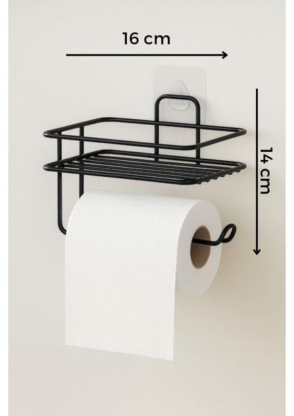 Yapışkanlı Yedekli Tuvalet Kağıtlığı Wc Kağıtlık Tutucu Askısı Mat Siyah modelleri