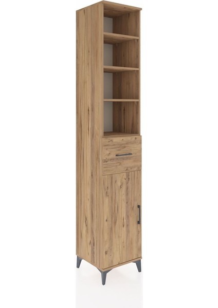 Hyperion Dolap 5 Raflı Tek Çekmeceli Tek Kapaklı 44X44X243 Çam-Çam fiyatları