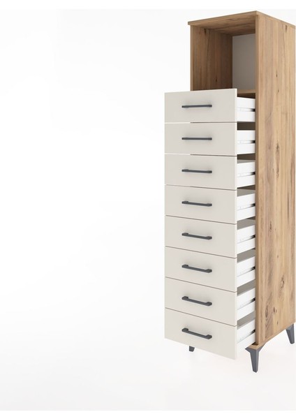 Hyperion Dolap Tek Raflı 8 Çekmeceli 44X44X182 Çam-Aytaşı fırsatları