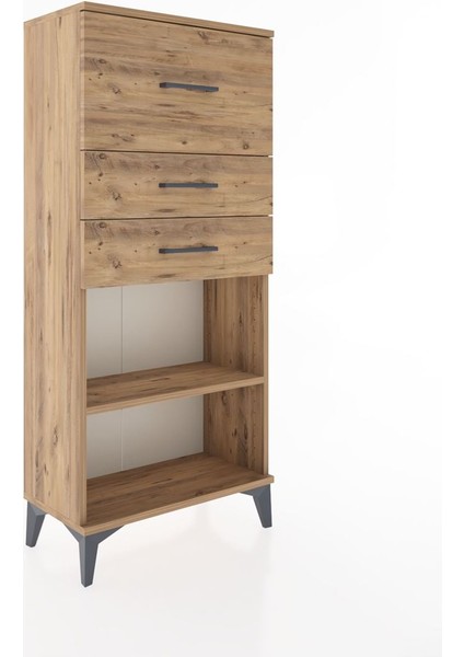 Hyperion Dolap Tek Raflı 3 Çekmeceli 60X44X134 Çam-Çam fiyatları
