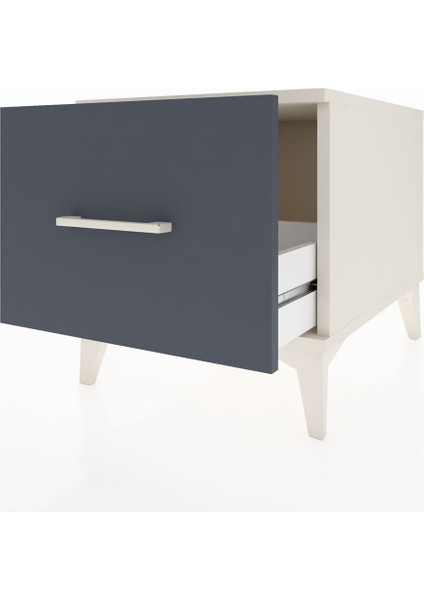 Kronos Komodin Tek Çekmeceli 44X59X48 Aytaşı-Antrasit indirimleri
