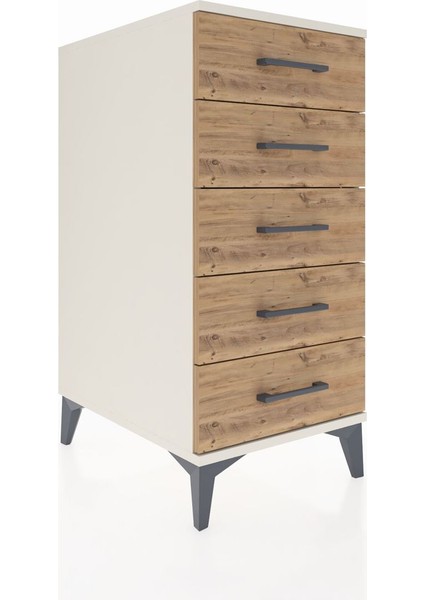 Kronos Komodin 5 Çekmeceli 44X59X96 Aytaşı-Çam fiyatları
