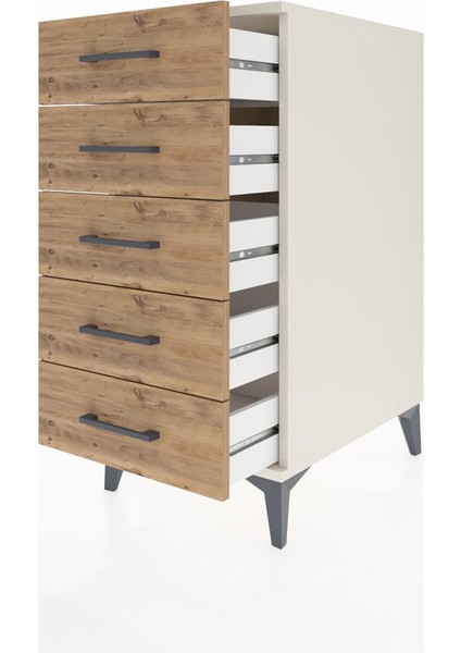 Kronos Komodin 5 Çekmeceli 44X59X96 Aytaşı-Çam fırsatları