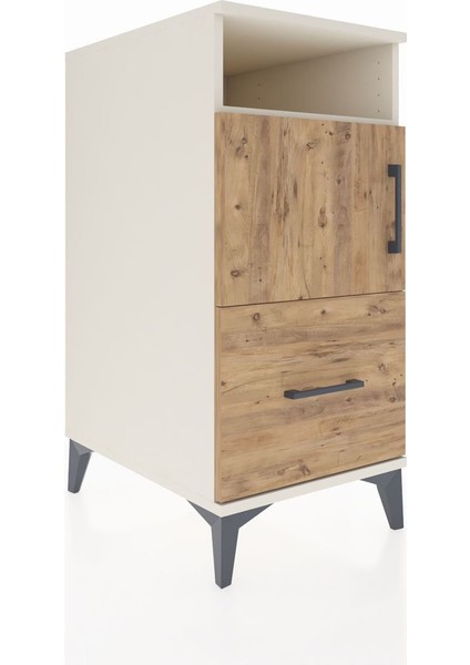Kronos Komodin 2 Raflı Tek Çekmeceli Tek Kapaklı 44X59X96 Aytaşı-Çam fiyatları