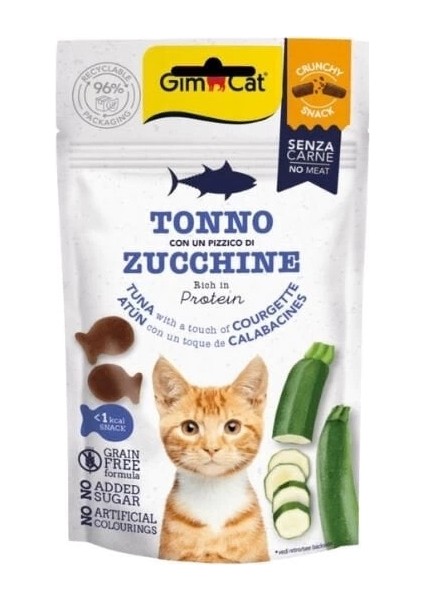 Crunchy Snacks Ton Balıklı ve Kabaklı Tahılsız Kedi Ödül Maması 50 gr