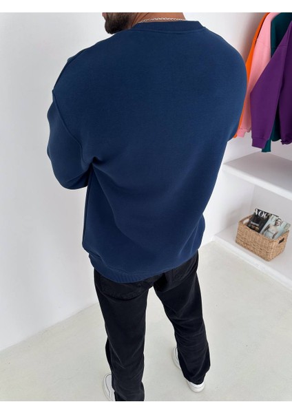 Oversıze Şardonlu Sweat - Kaliteli Sweatshırt Şardonlu Pamuklu