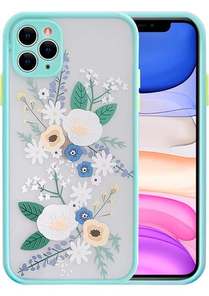 iPhone 11 Pro 5.8inç Kamera Korumalı Çiçek Desenli Silikon KILIF-(1903) fiyatları