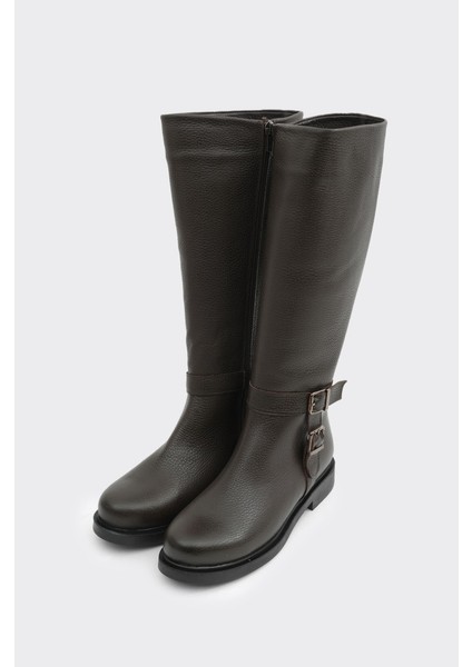 Hakiki Deri Düz Taban Kadın Çizme fiyatları