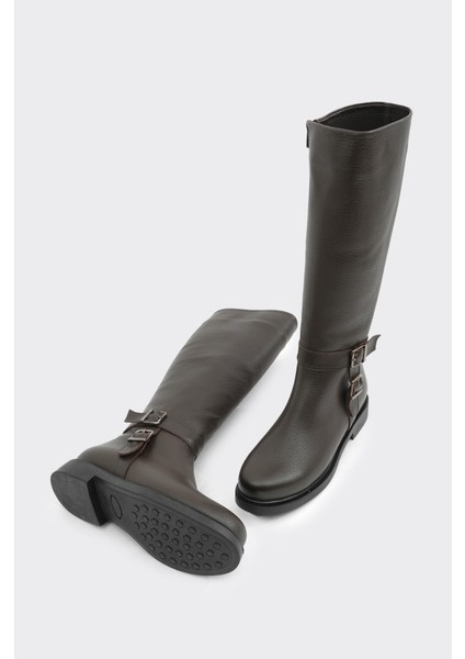 Hakiki Deri Düz Taban Kadın Çizme fırsatları